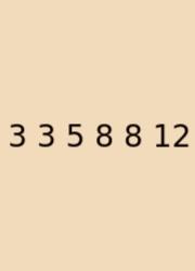 3 3 5 8 8 12