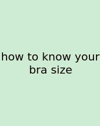 How To Know Your Bra Size