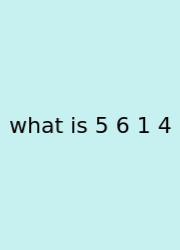 What Is 5 6 1 4
