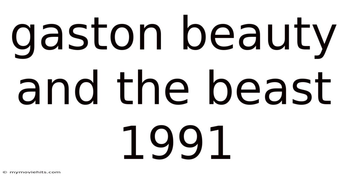Gaston Beauty And The Beast 1991