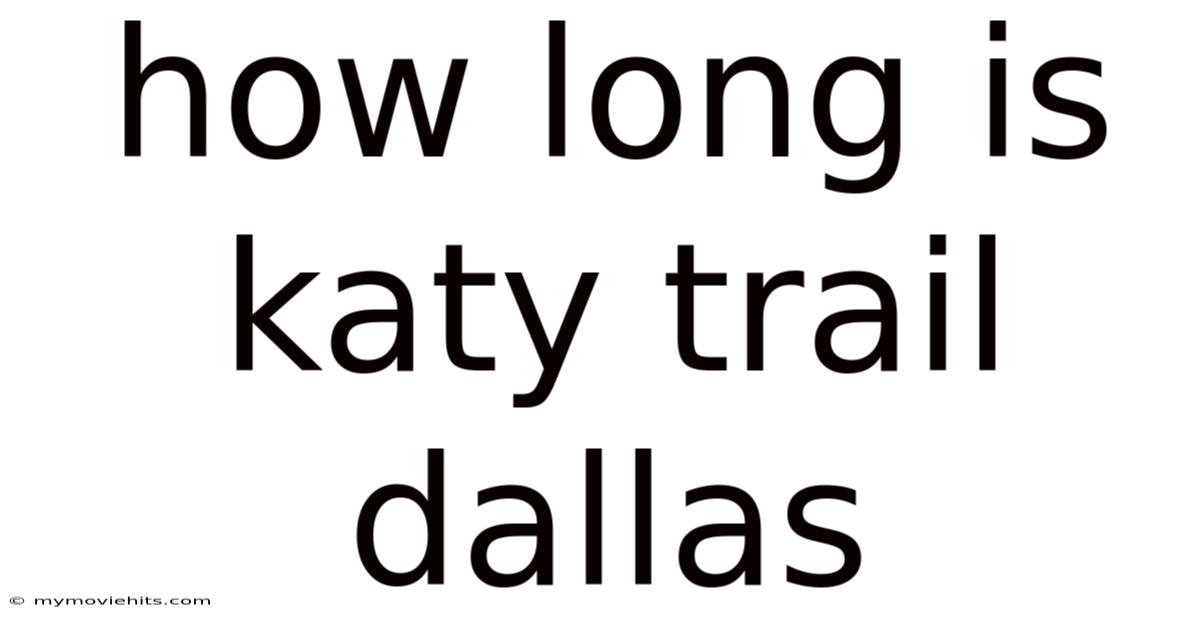 How Long Is Katy Trail Dallas