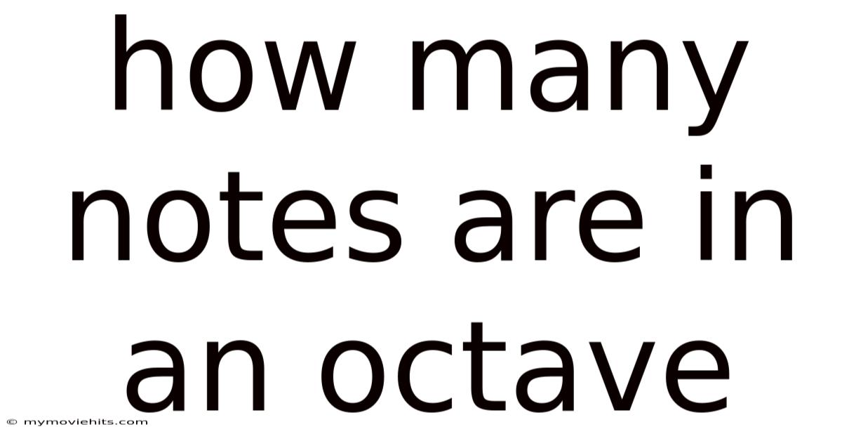 How Many Notes Are In An Octave