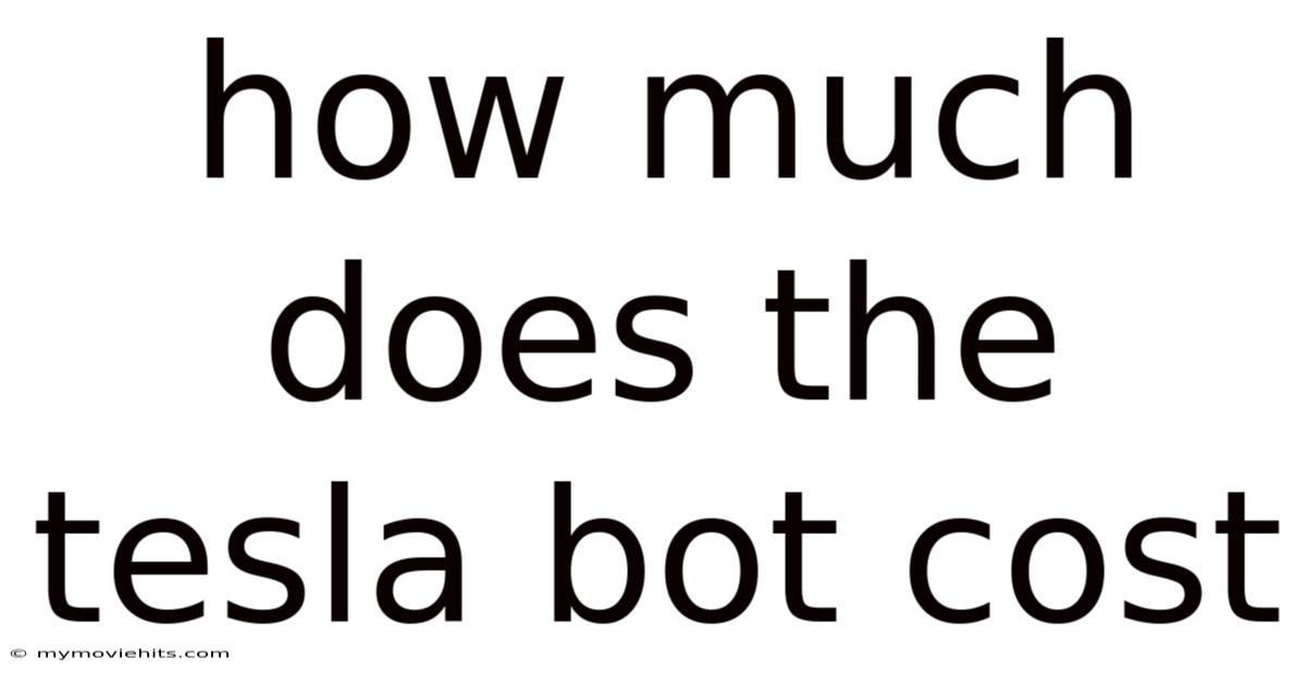How Much Does The Tesla Bot Cost