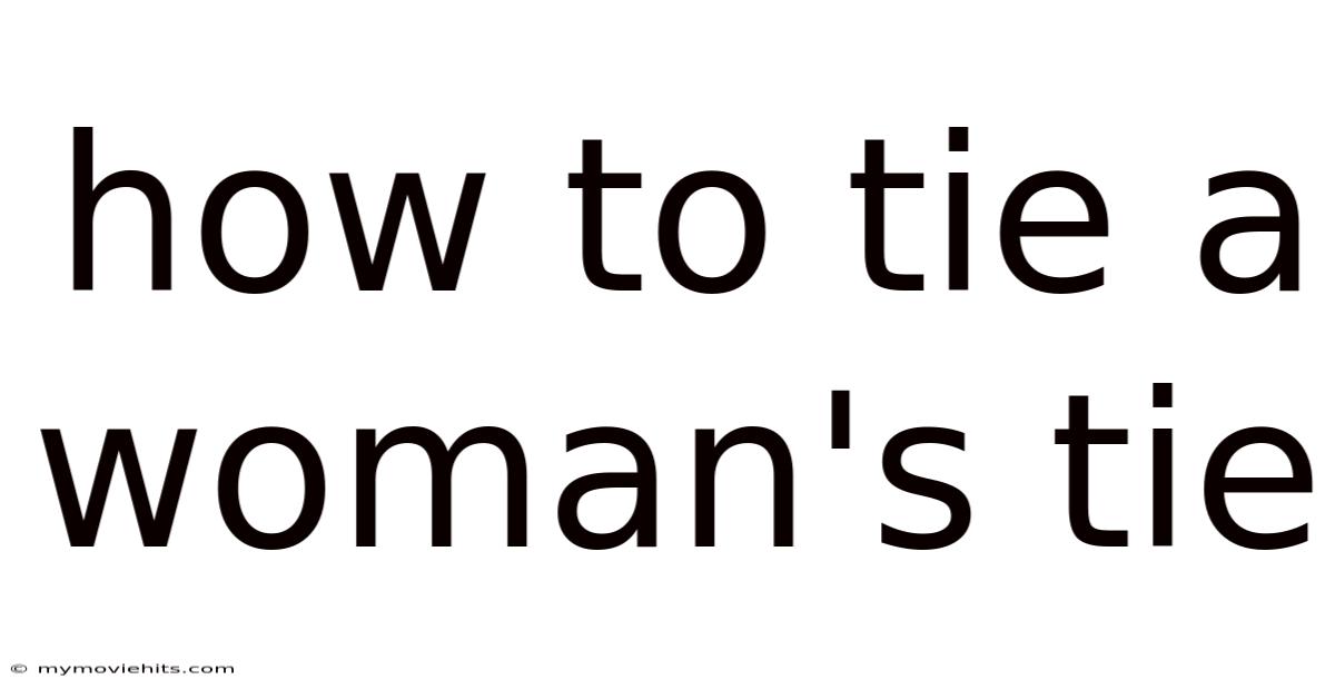 How To Tie A Woman's Tie