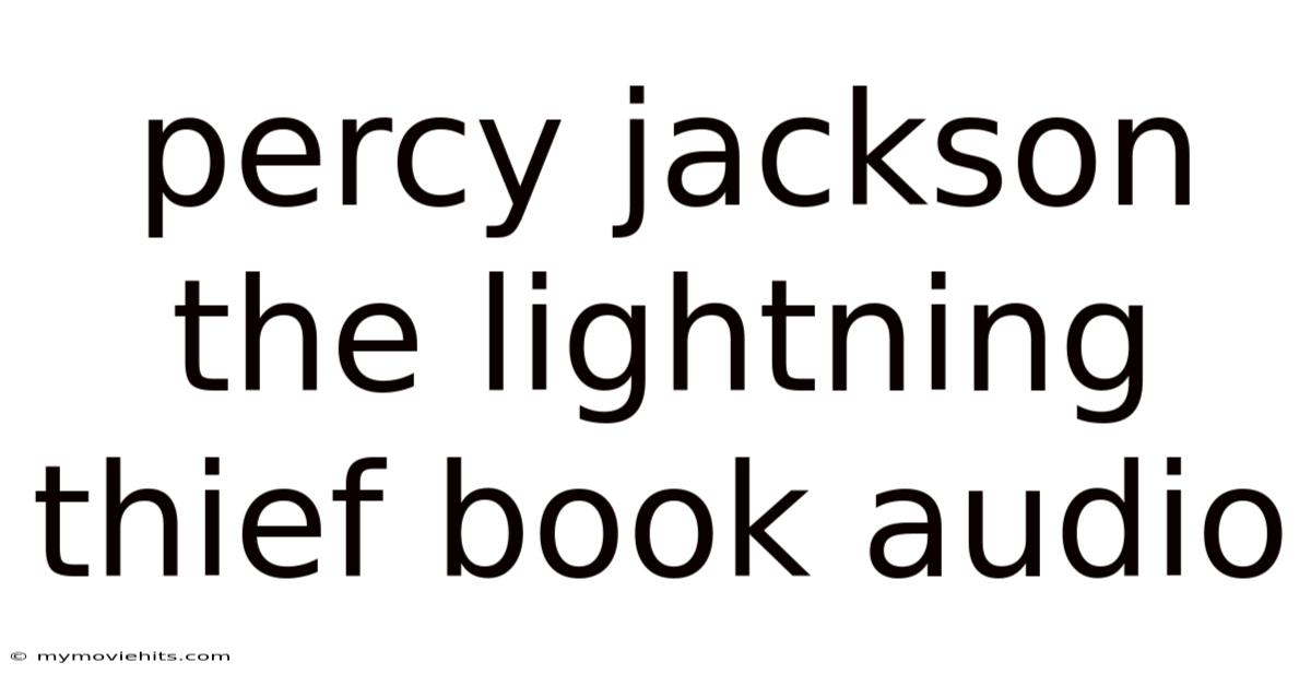 Percy Jackson The Lightning Thief Book Audio