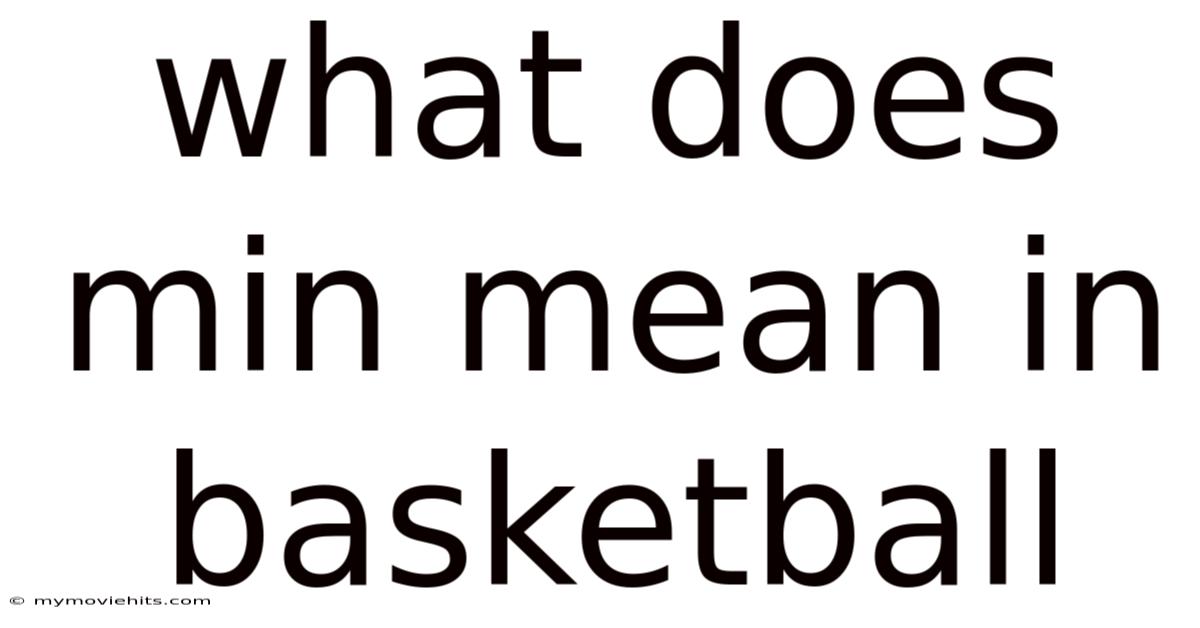 What Does Min Mean In Basketball