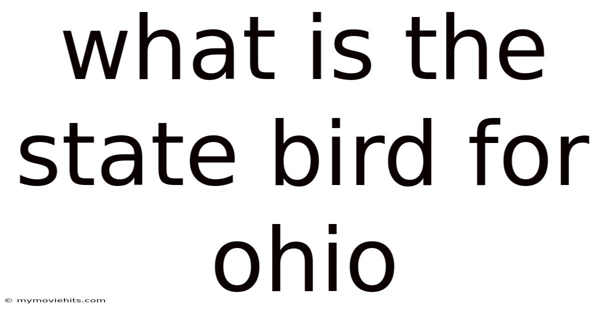 What Is The State Bird For Ohio