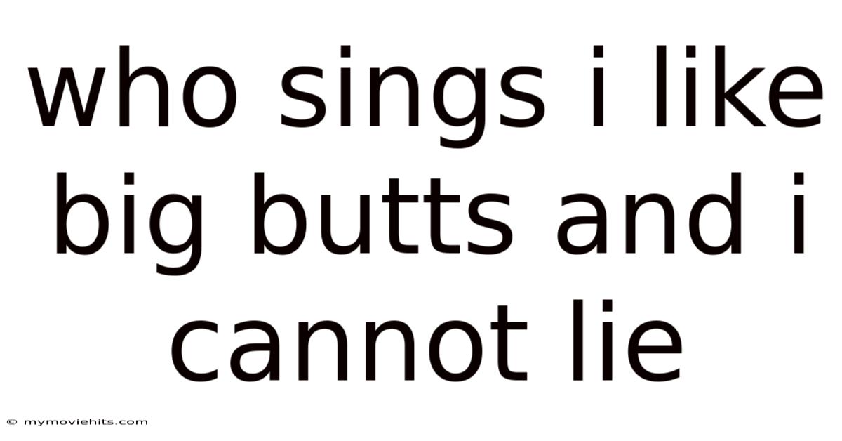 Who Sings I Like Big Butts And I Cannot Lie