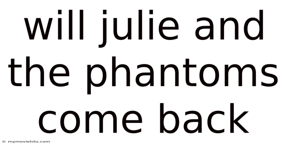 Will Julie And The Phantoms Come Back